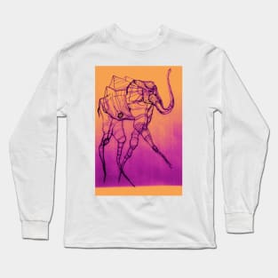 Bassnectar Dali Pink Elephant Long Sleeve T-Shirt